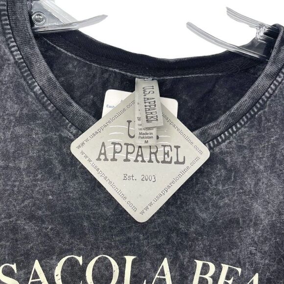 Pensacola Beach Florida T-Shirt Souvenir Size M Black Stone Wash Short Sleeve - Picture 3 of 4